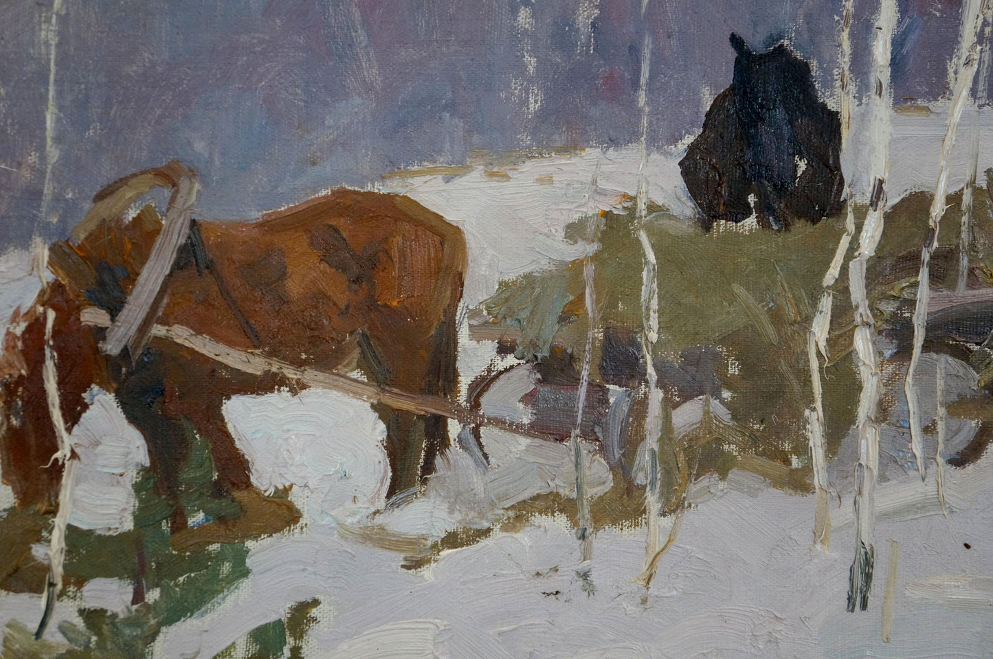 Oil painting In the woods Sevastyanov Viktor Grigorievich