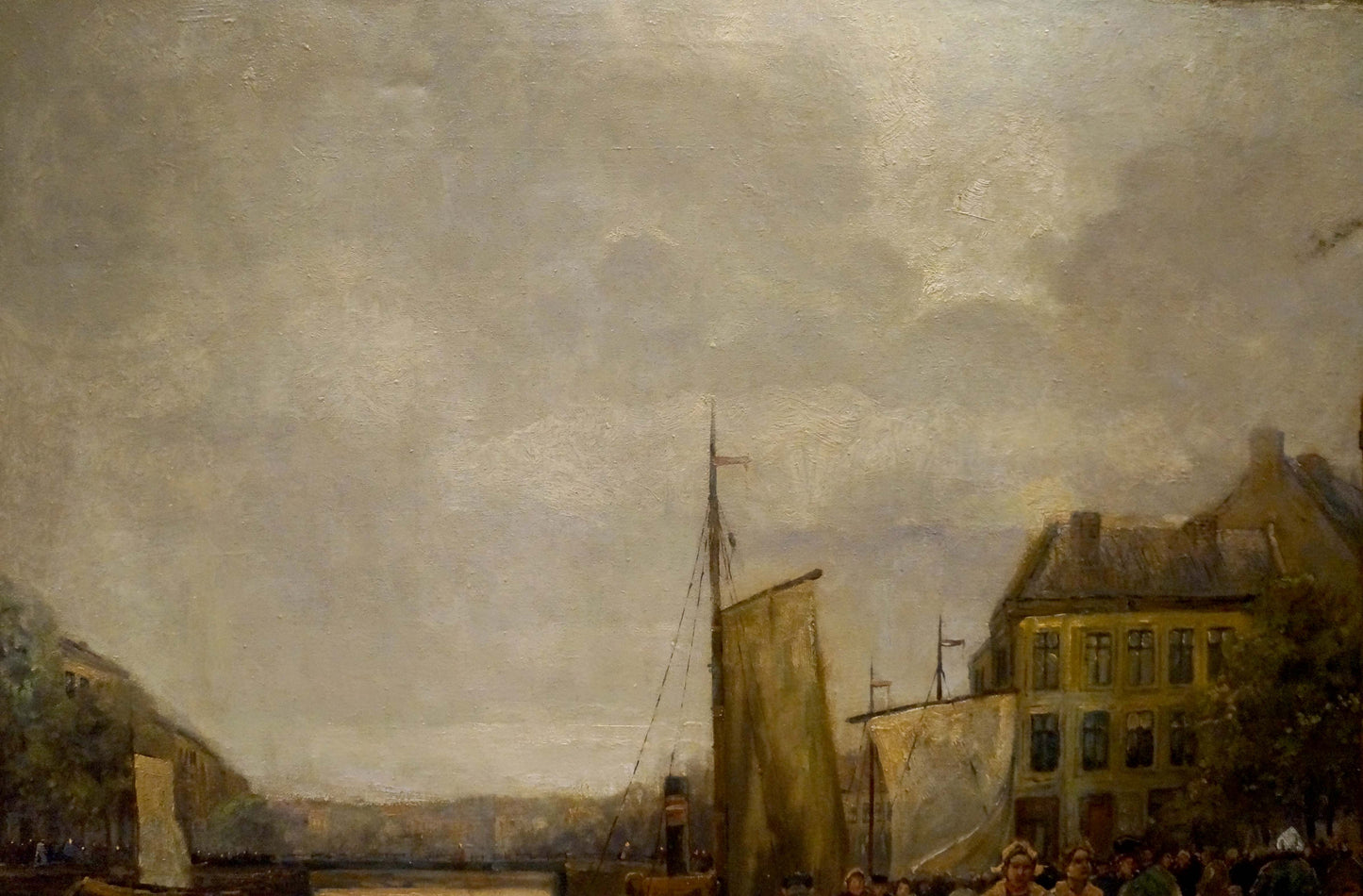 Oil painting City life R. Hornemann