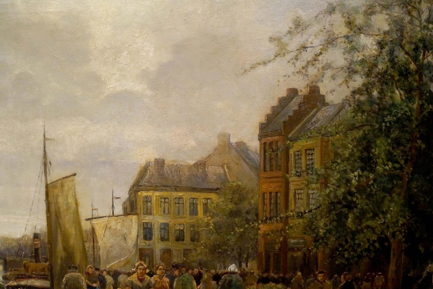 Oil painting City life R. Hornemann