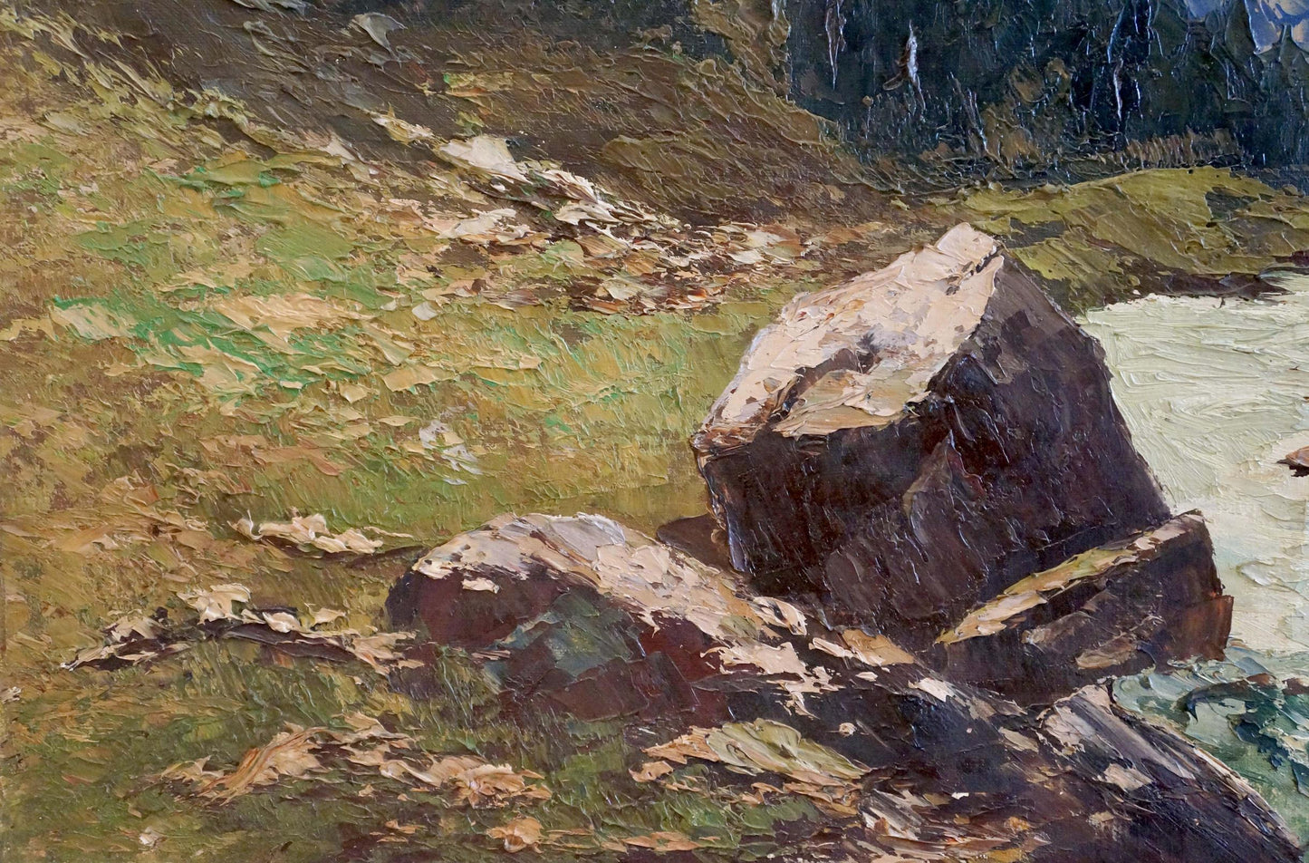 Oil painting Mountain freshness