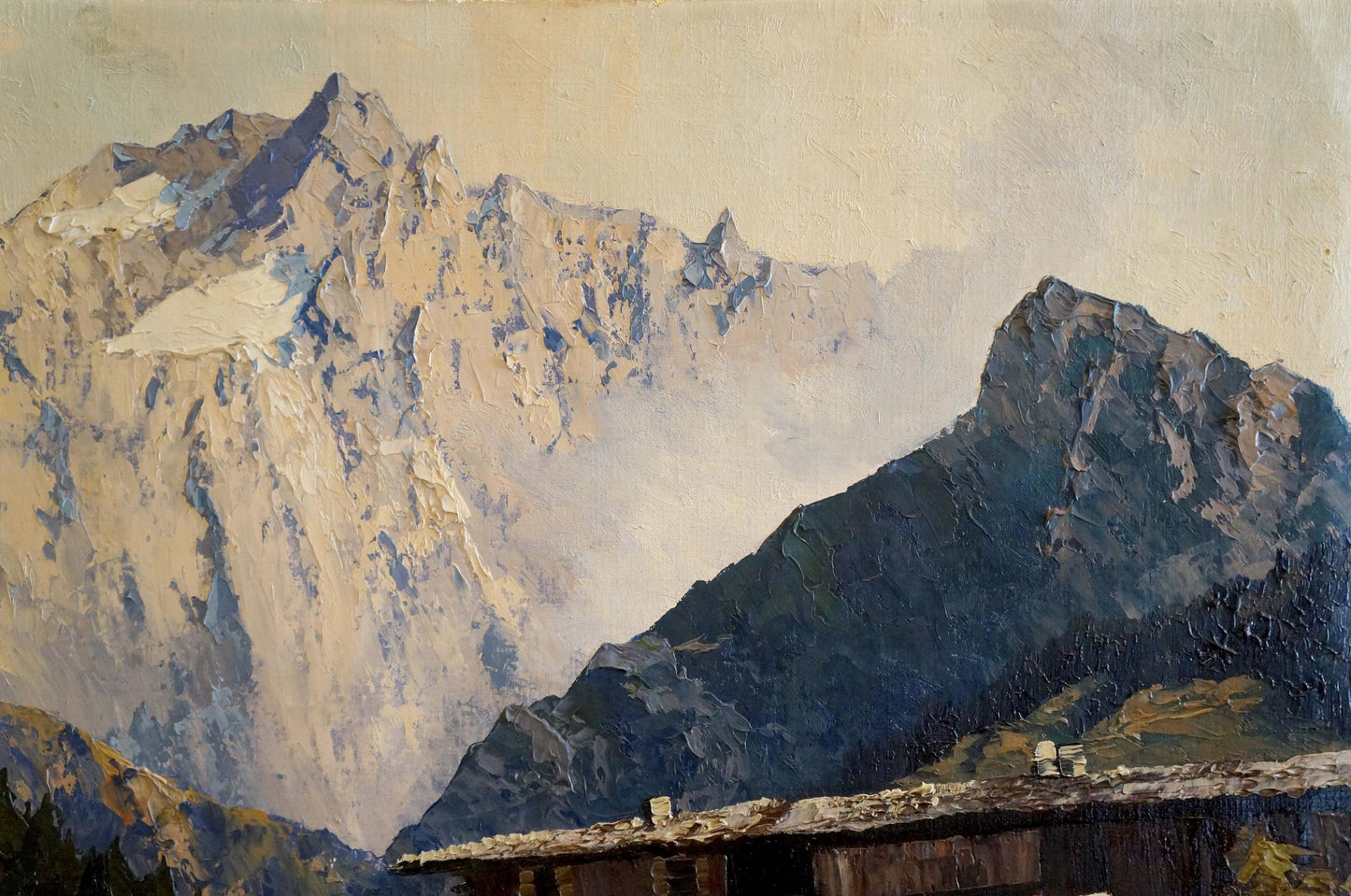 Oil painting Mountain freshness