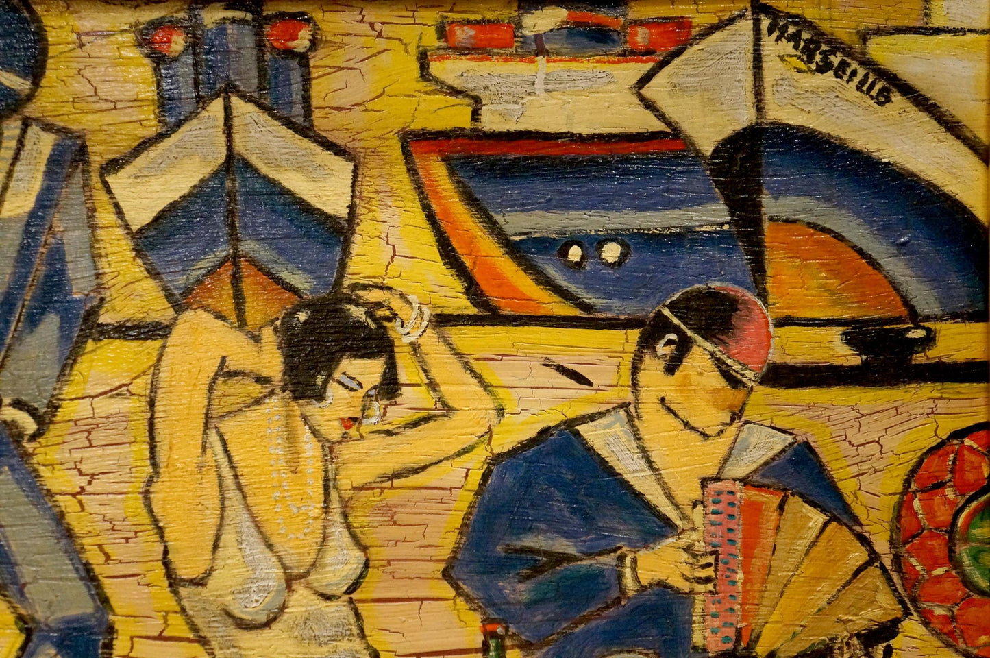 Abstract painting People at the bar