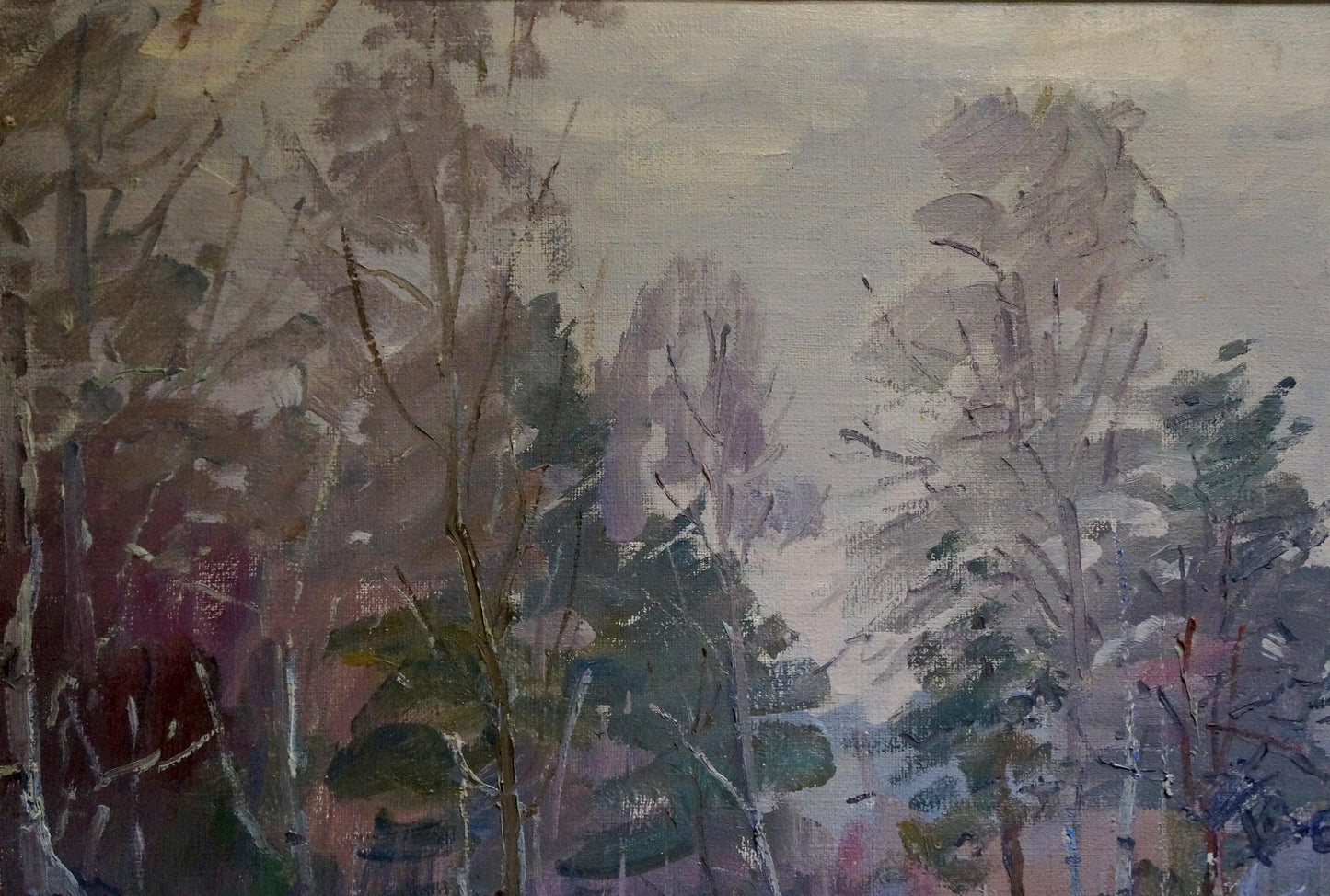 Oil painting Winter landscape V. Kisel'