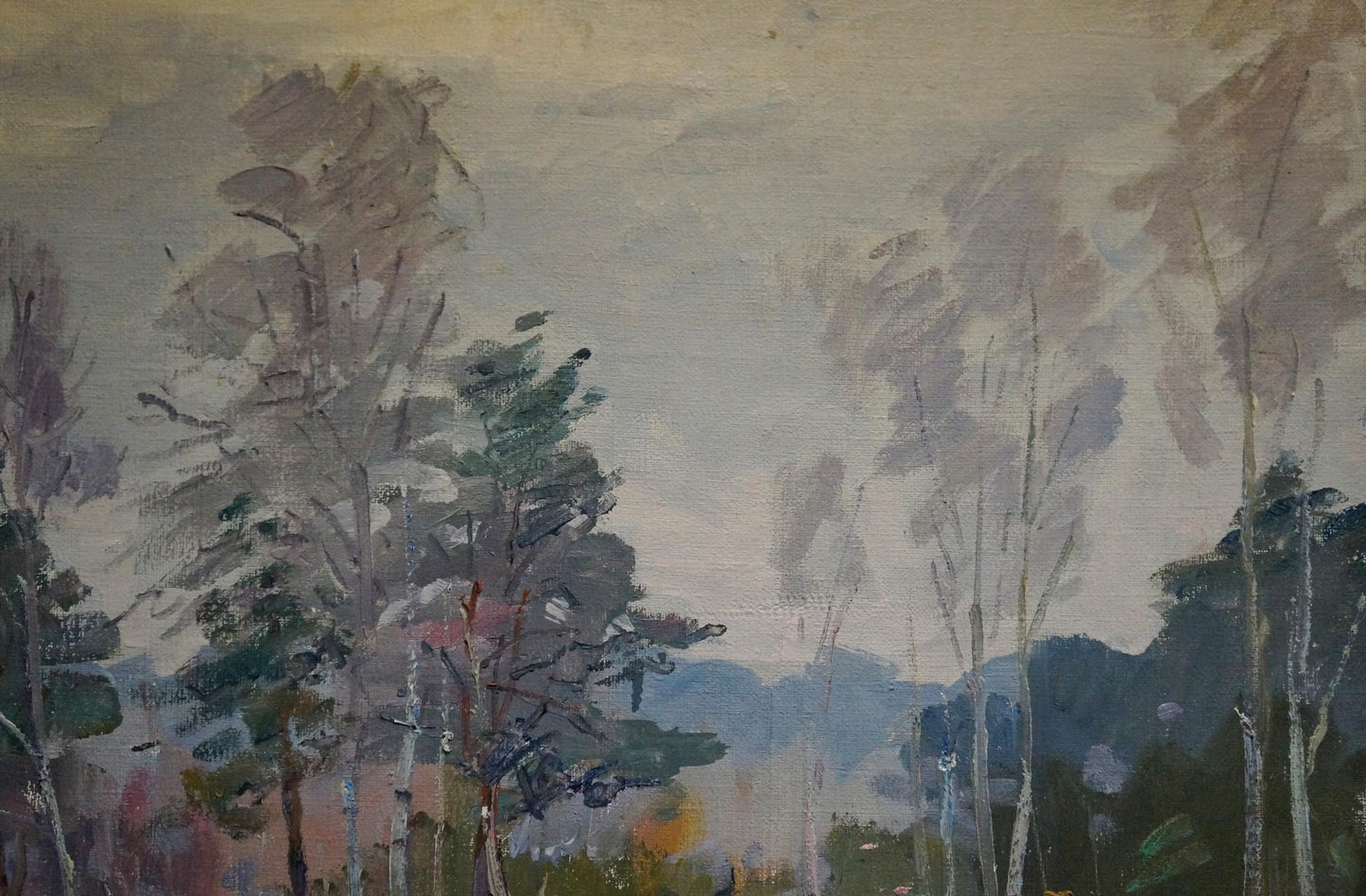 Oil painting Winter landscape V. Kisel'