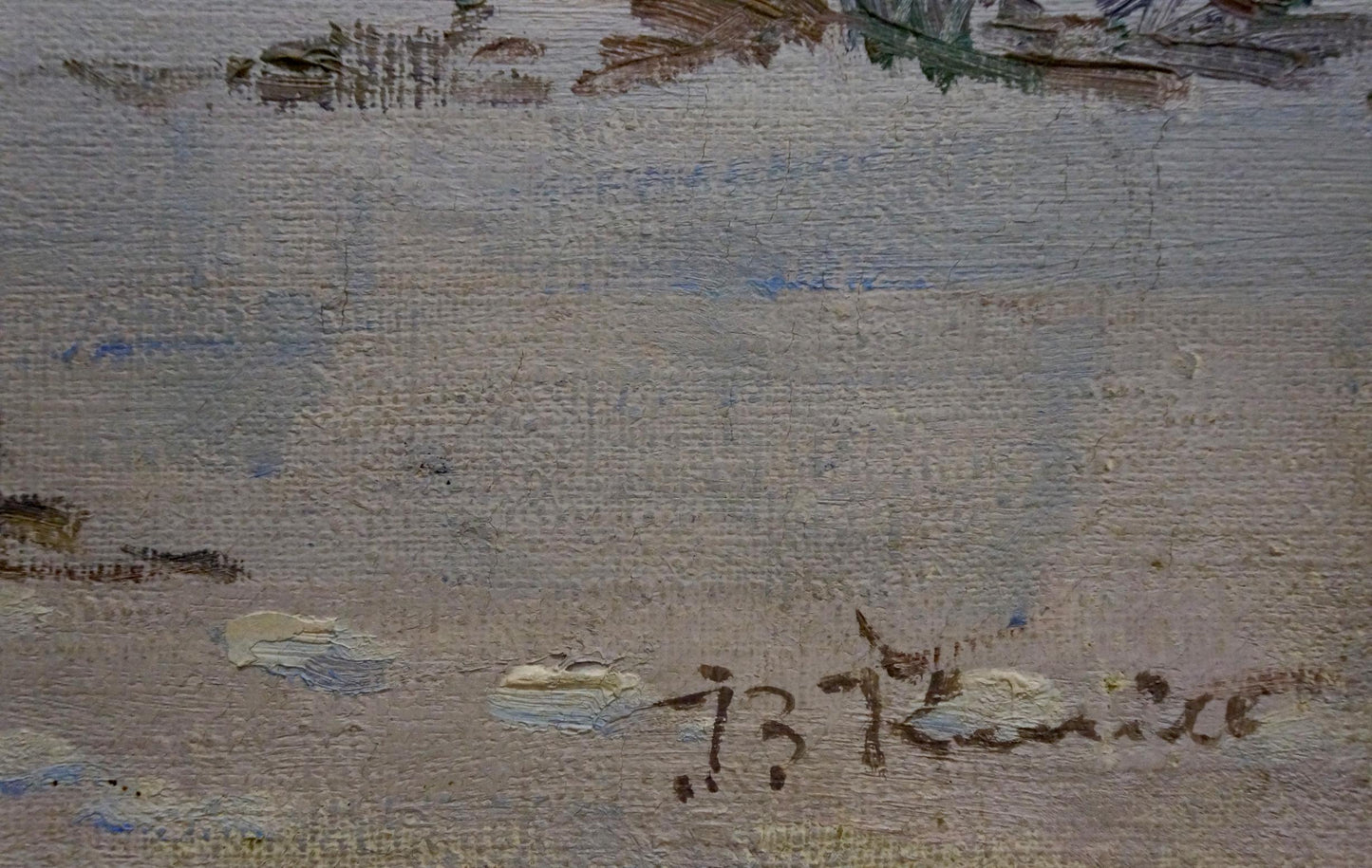 Oil painting Winter landscape V. Kisel'