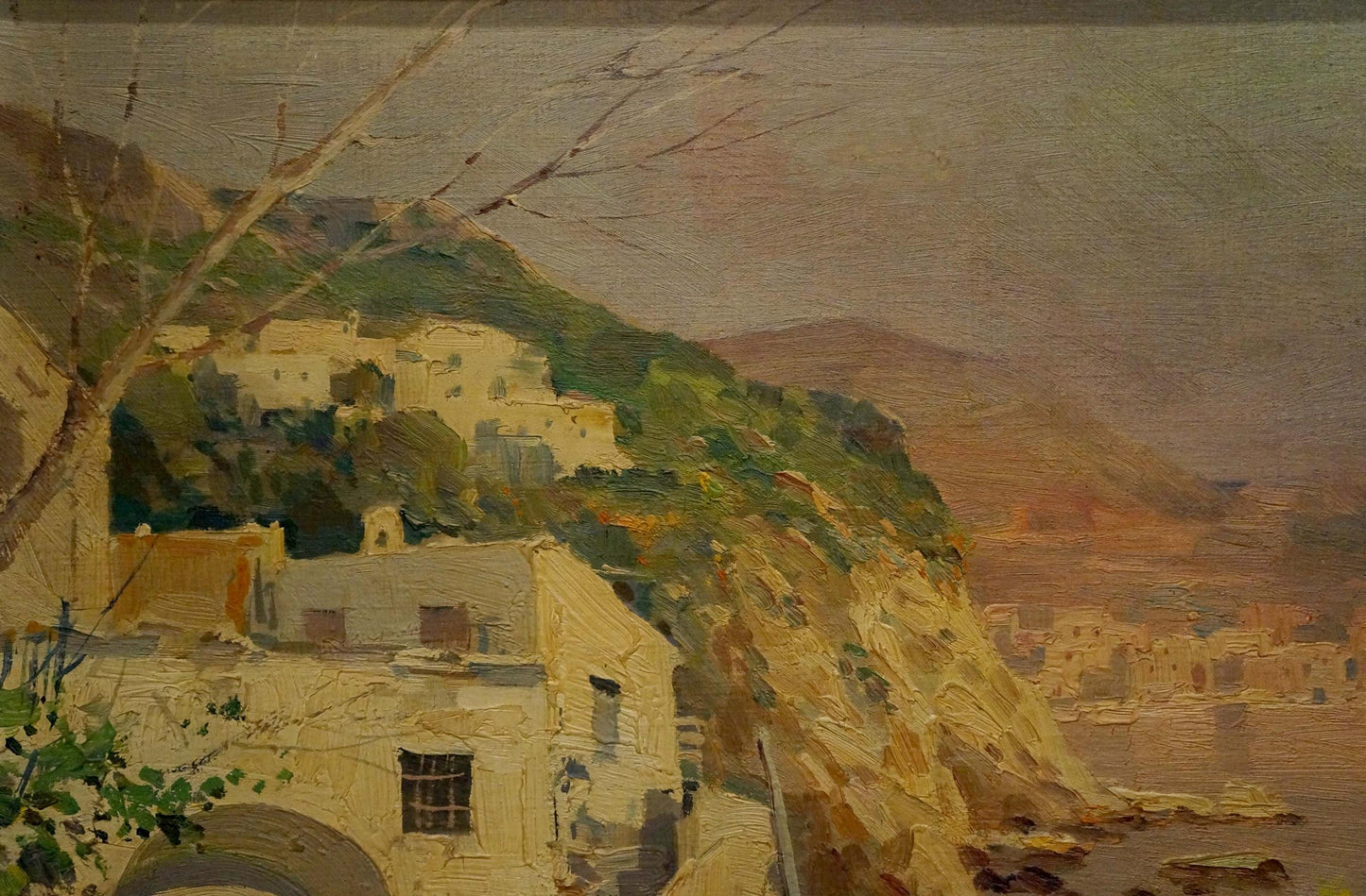 Oil painting Landscape from Greece Fortini A.