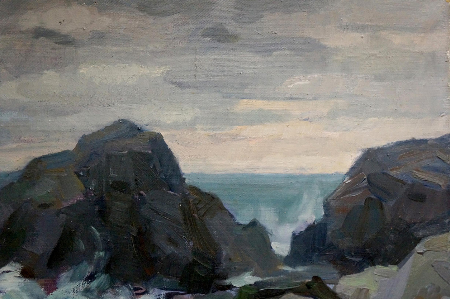 Oil painting Raging sea Puzyr'kov Viktor Grigor'yevich