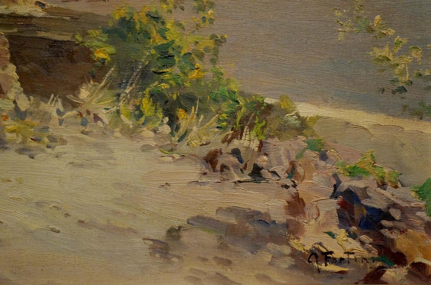 Oil painting Landscape from Greece Fortini A.