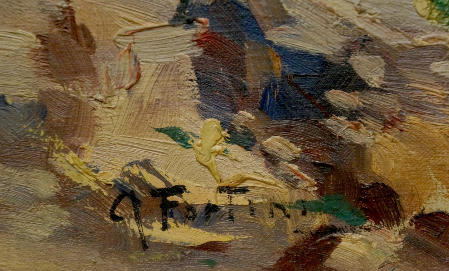 Oil painting Landscape from Greece Fortini A.
