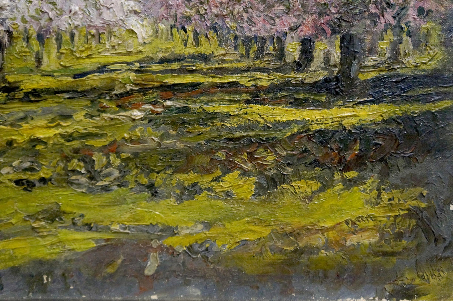 Oil painting Trees are blooming Nevkritiy Denis Nikiforovich