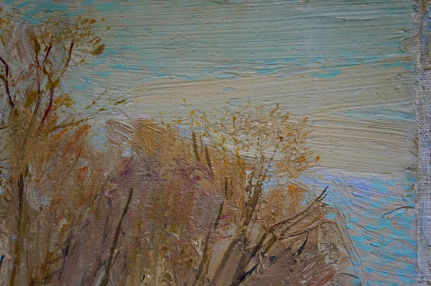 Oil painting End of winter Zaretsky Victor Ivanovich