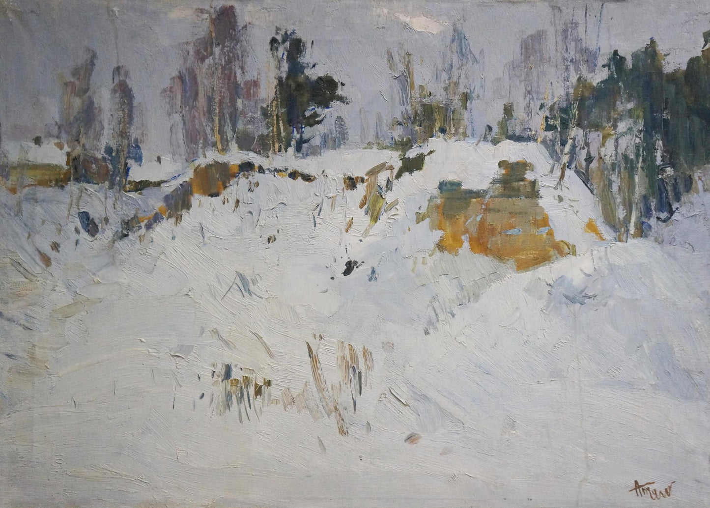 Oil painting Snowdrift Tkachenko Andrey Zinovievich