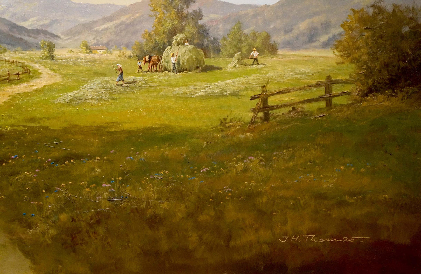 Oil painting Estate road Thomas J.H.