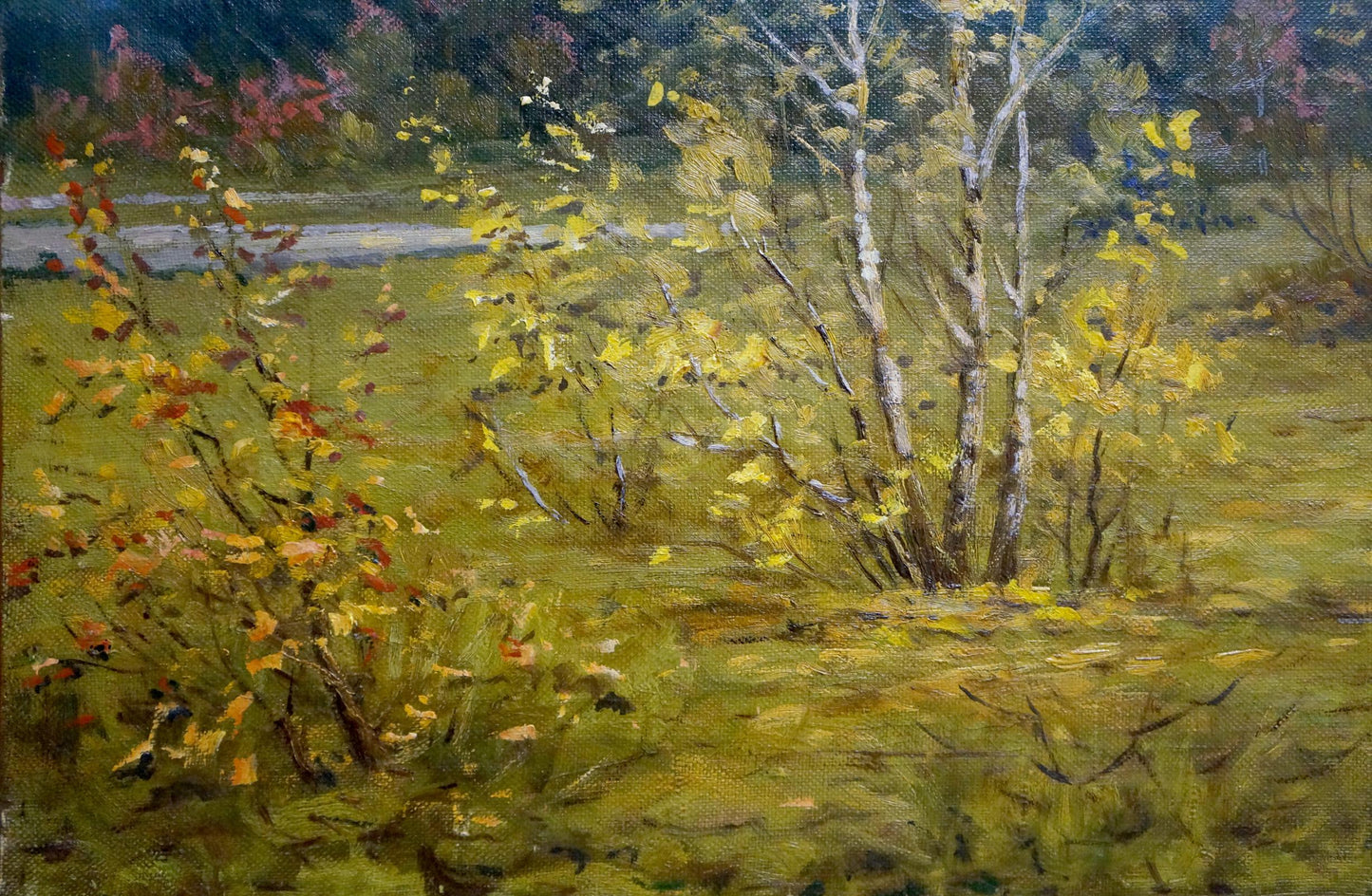 Oil painting Windy autumn landscape V. Gavrilov