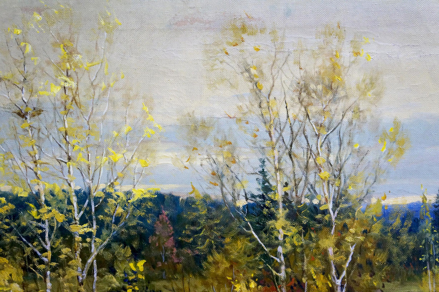 Oil painting Windy autumn landscape V. Gavrilov