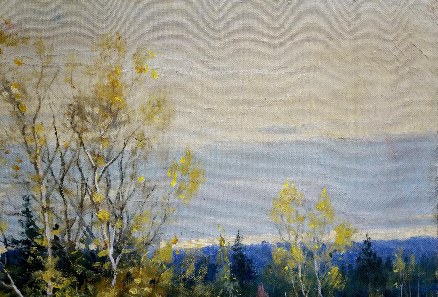 Oil painting Windy autumn landscape V. Gavrilov