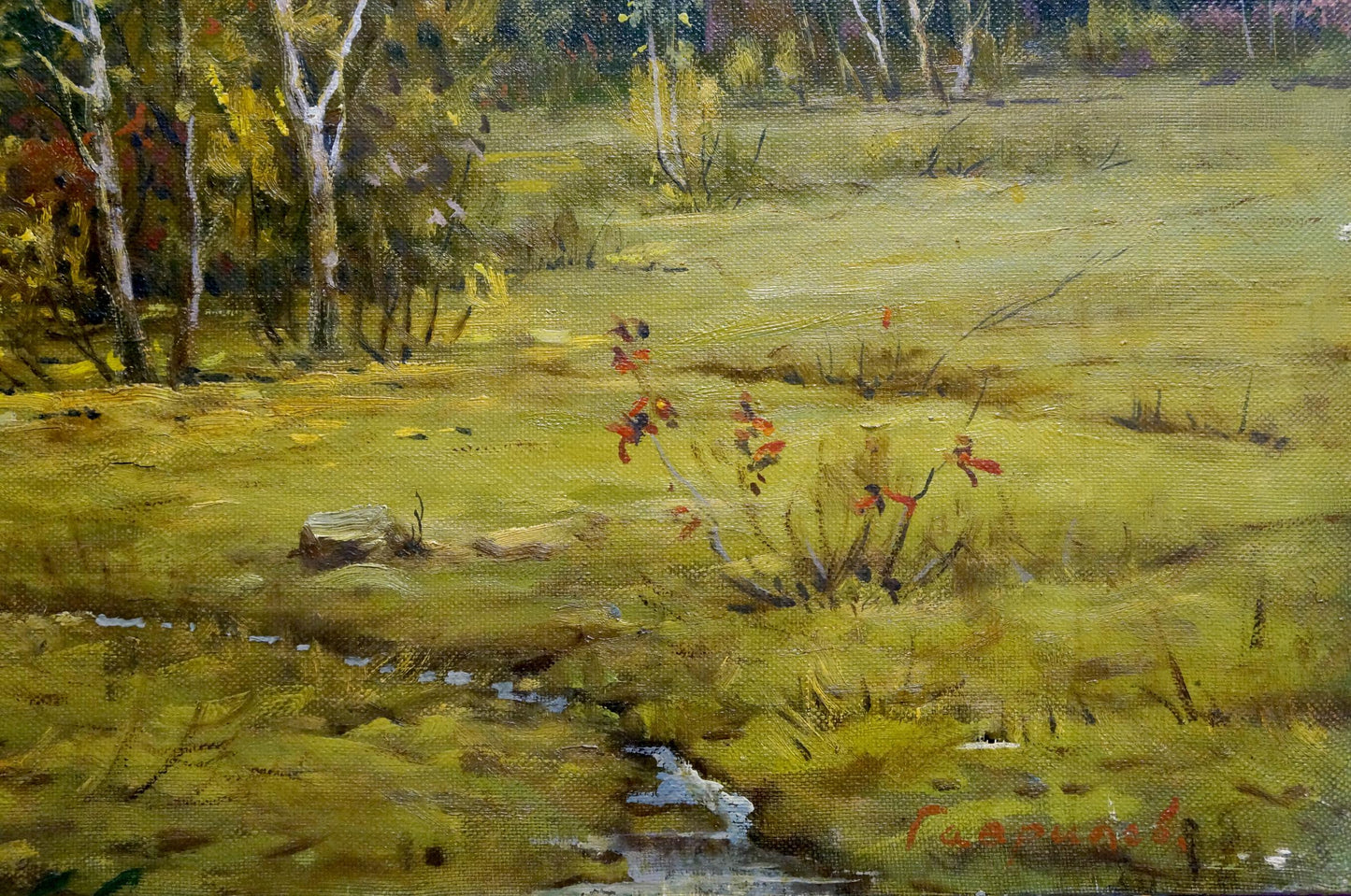 Oil painting Windy autumn landscape V. Gavrilov