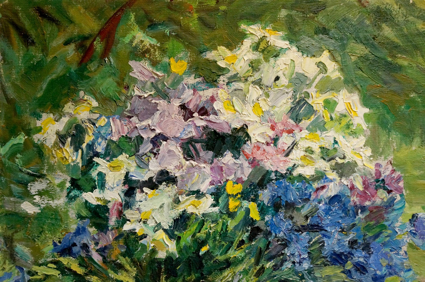Oil painting Sokolova Zinaida Ivanovna Flowers and fruits nearby