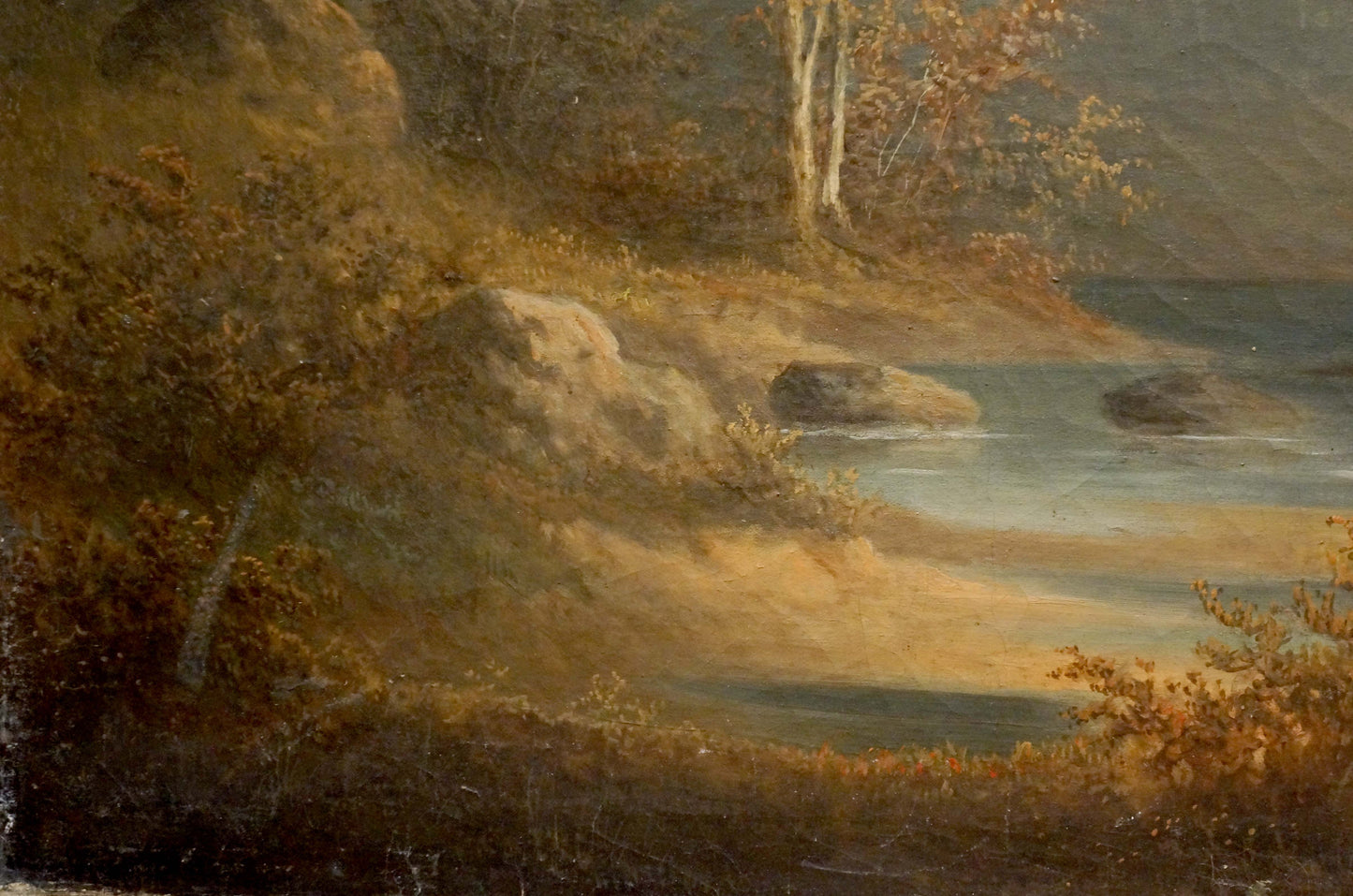Oil painting House in the thick of the forest