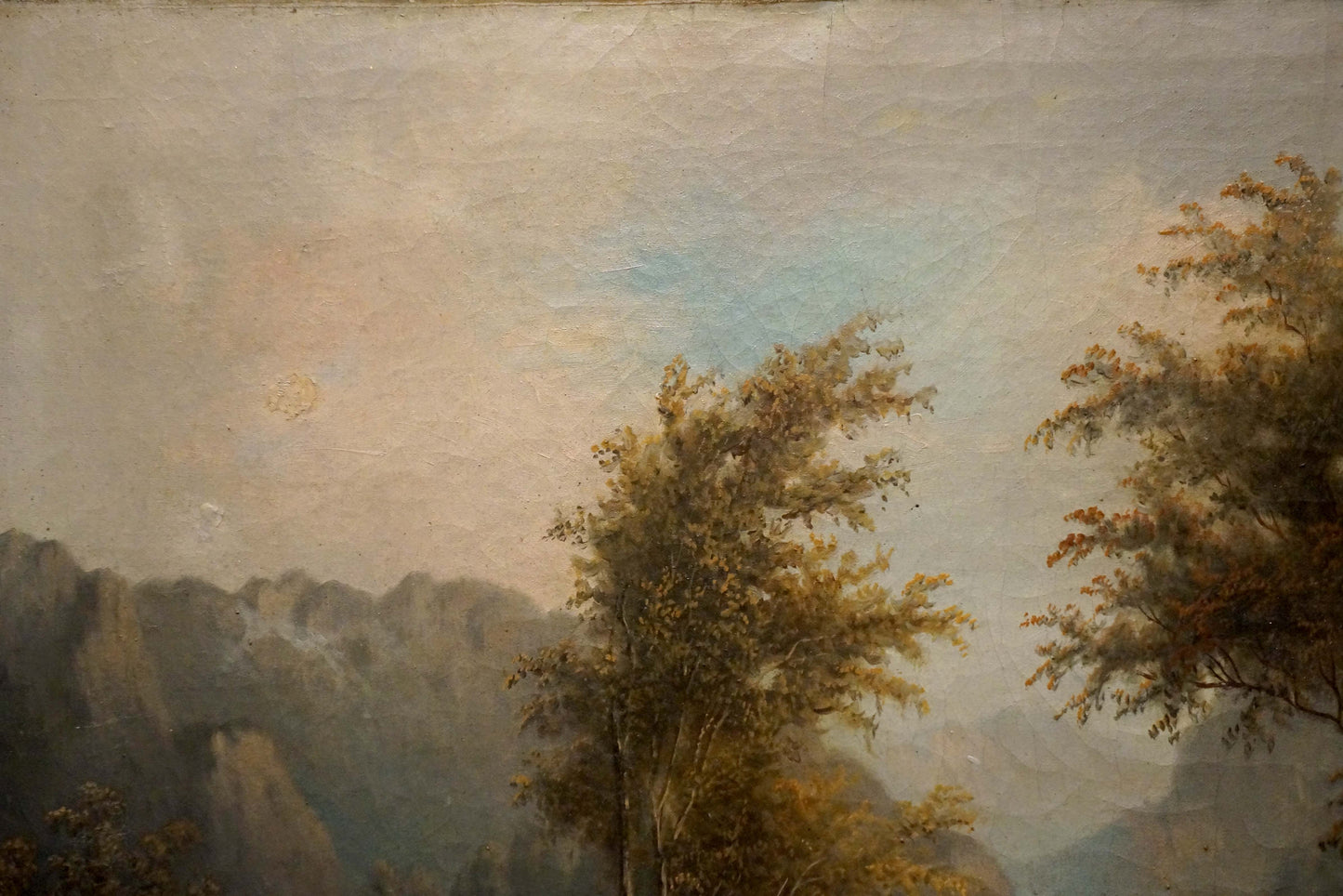 Oil painting House in the thick of the forest