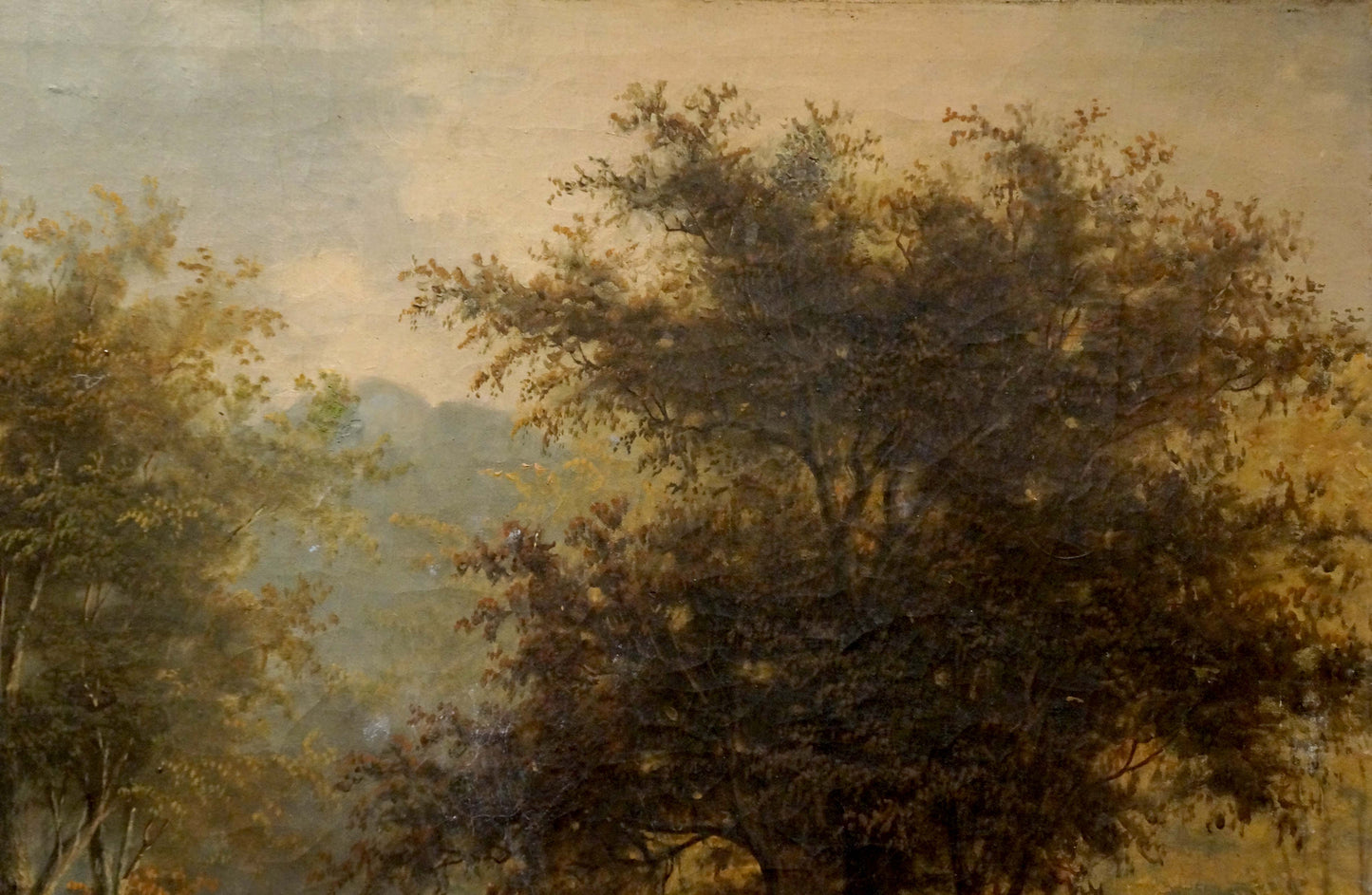 Oil painting House in the thick of the forest