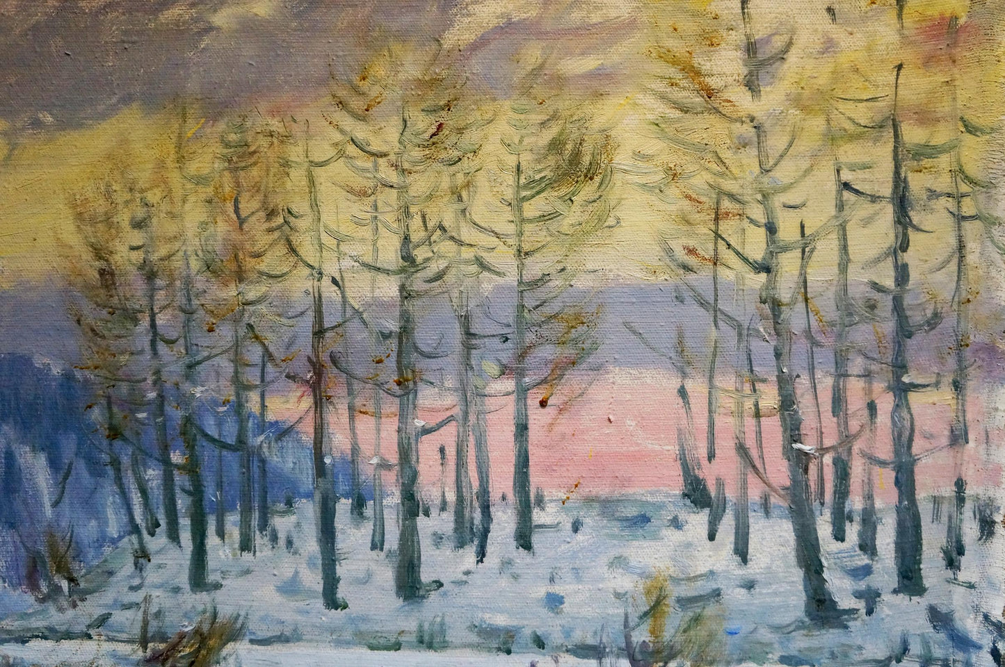 Oil painting Winter landscape Shelyuto Nikolay Andreevich