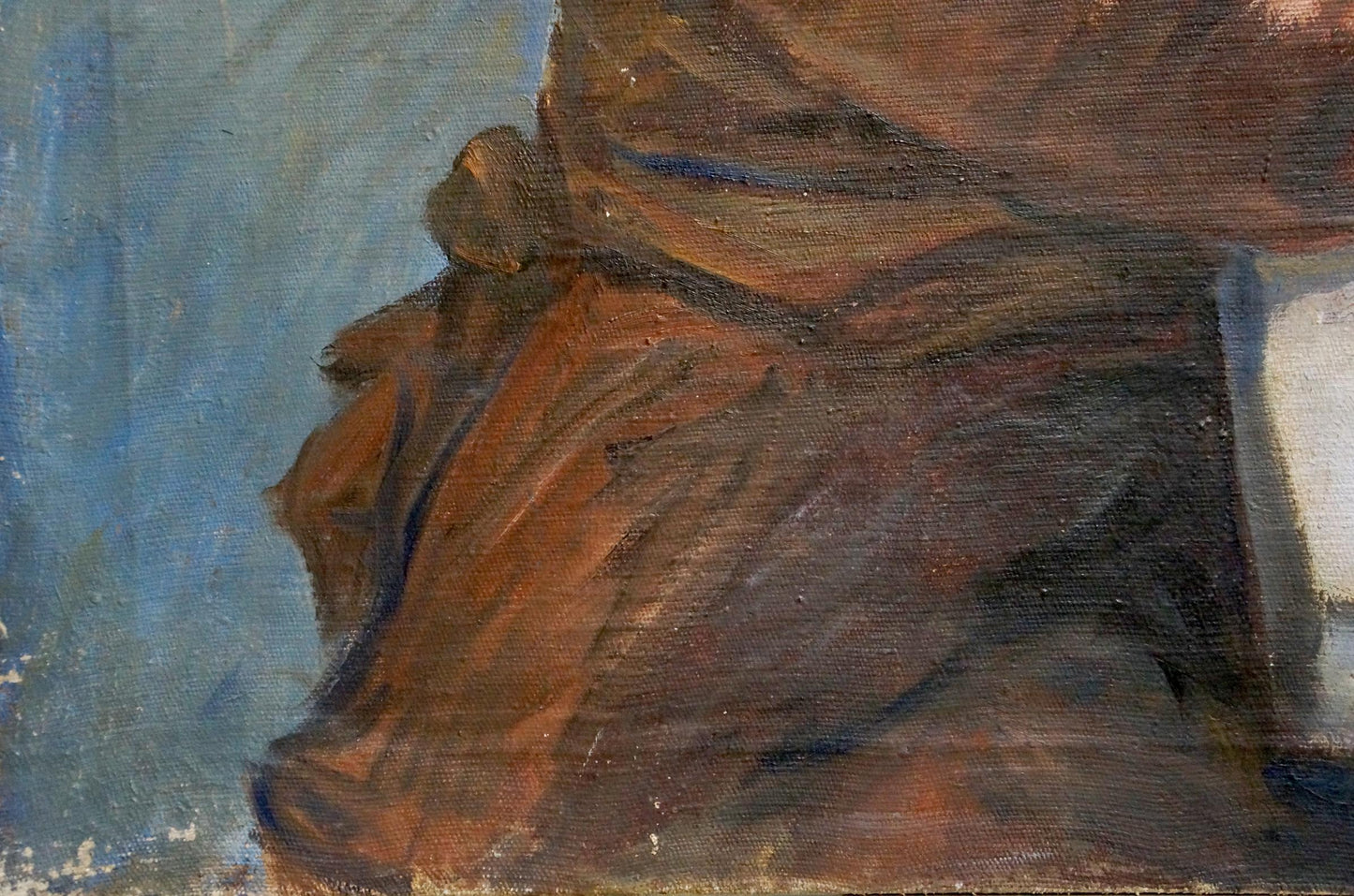 Oil painting Portrait of a schoolboy