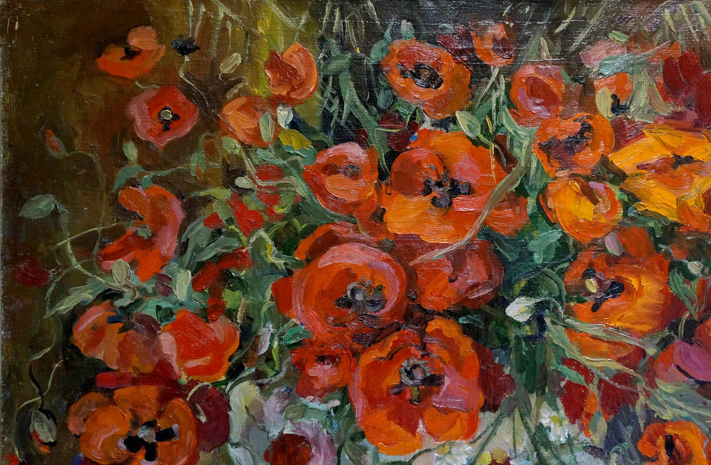 Oil painting Poppies Grishchenko Varvara Pavlovna