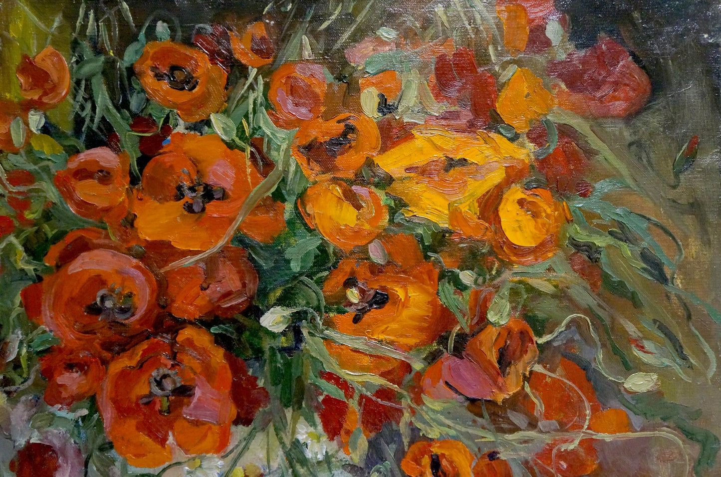 Oil painting Poppies Grishchenko Varvara Pavlovna