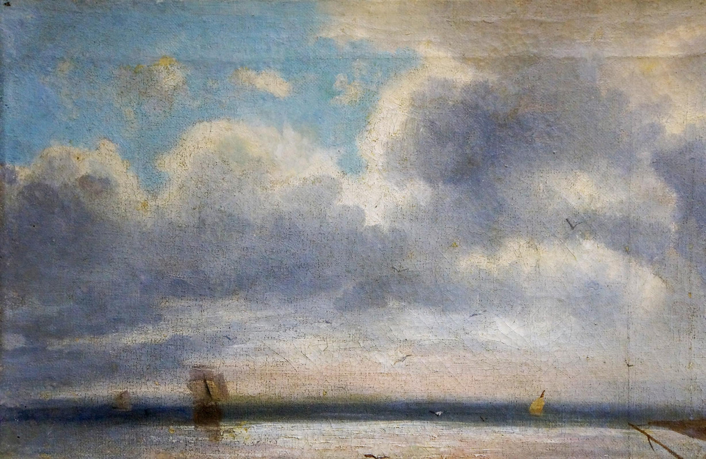 Oil painting Ship at sea