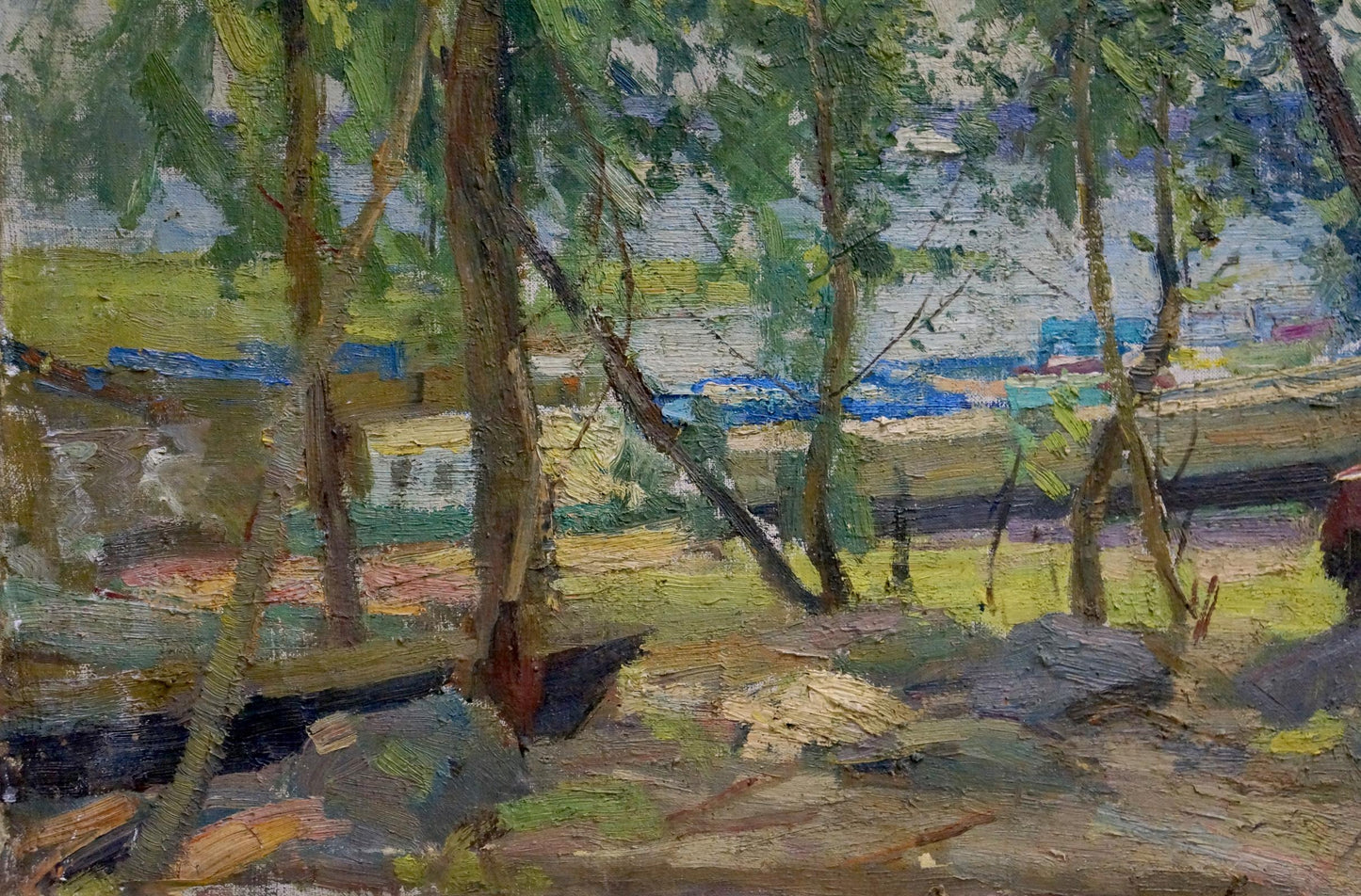 Oil painting A park Latunov Grigory Antonovich
