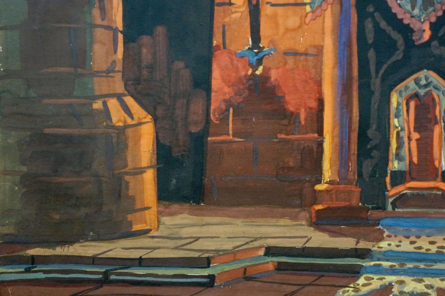 Painting Castle entrance Deineka Alexander Alexandrovich