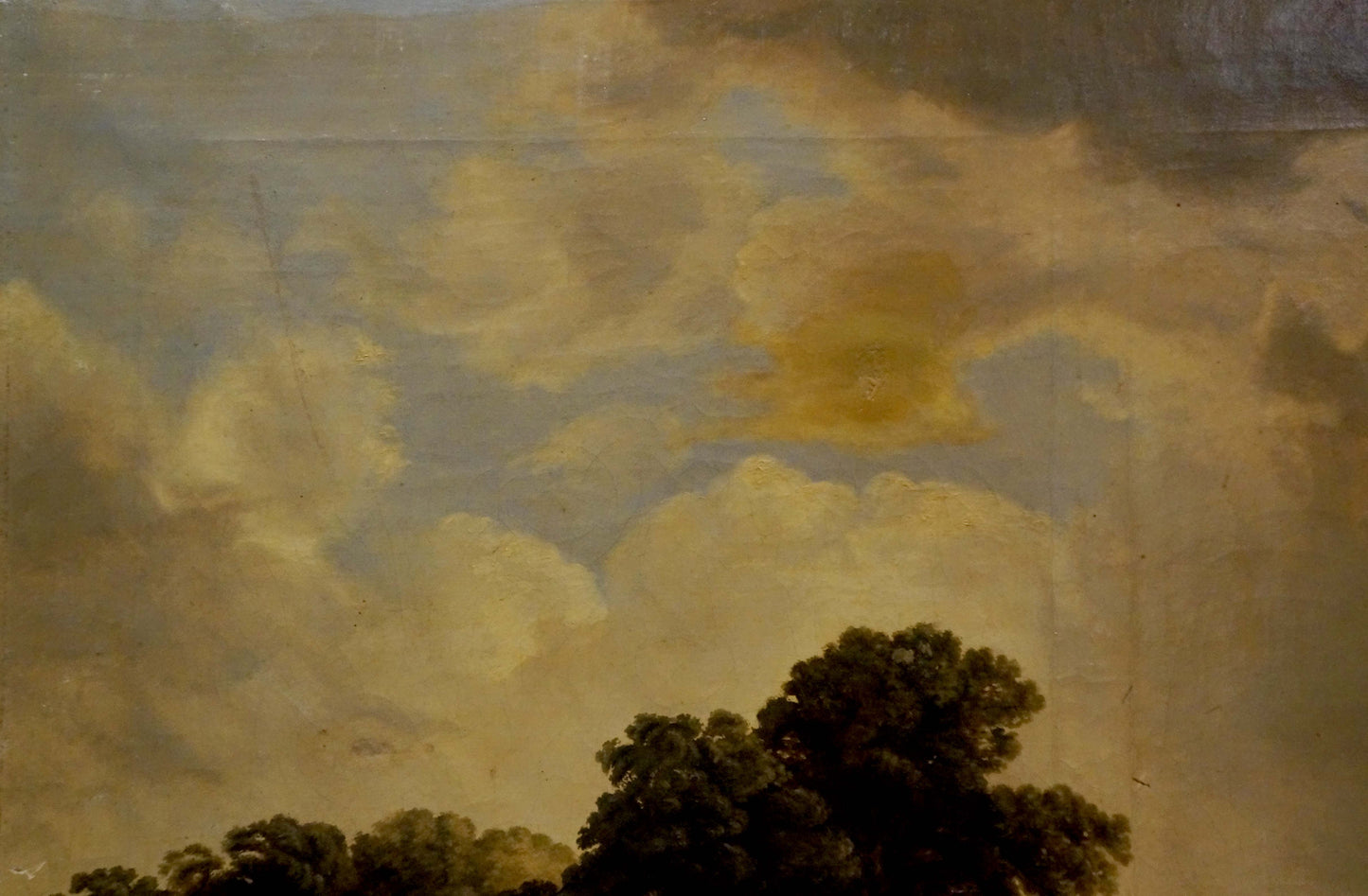 Oil painting Evening Along the River Unknown artist
