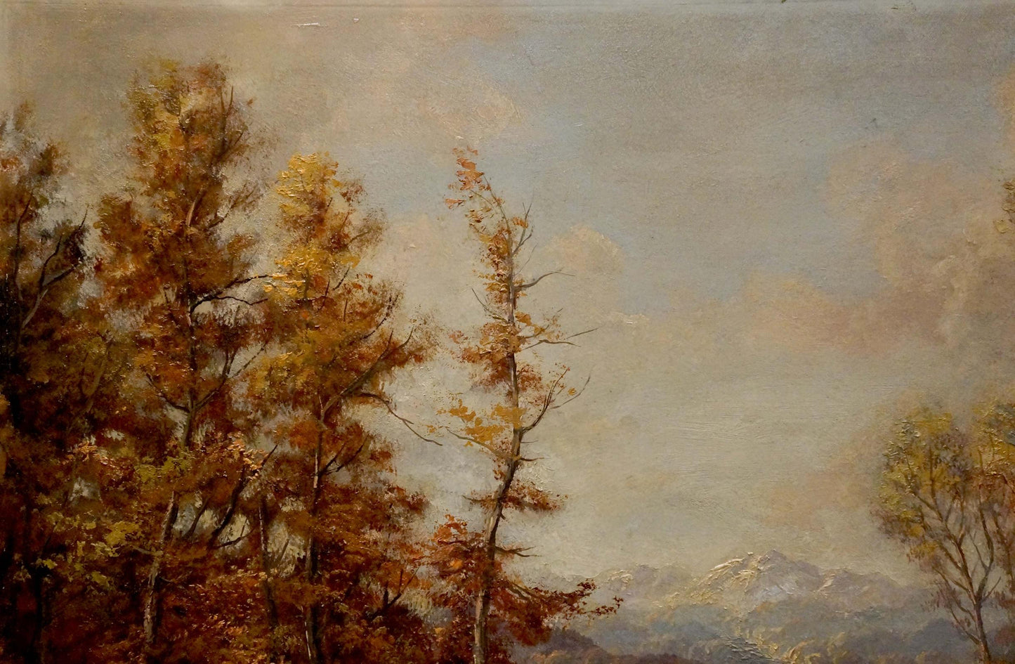 Oil painting Fall Foliage in the Mountains European artist