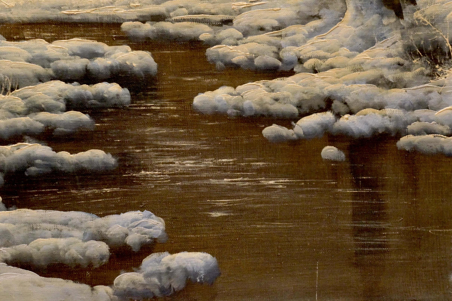 Oil painting Mysterious winter forest Albert