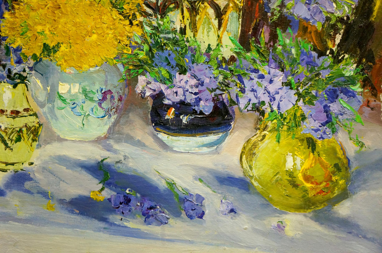 Oil painting Flowers in pots Shapovalov Sergey Gavrilovich
