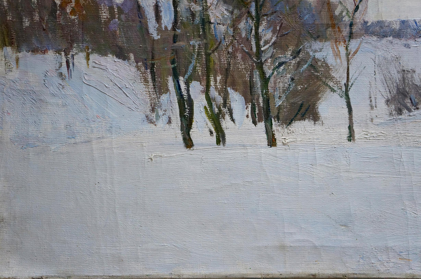 Oil painting Landscape of winter fields Matvey Kogan-Shats
