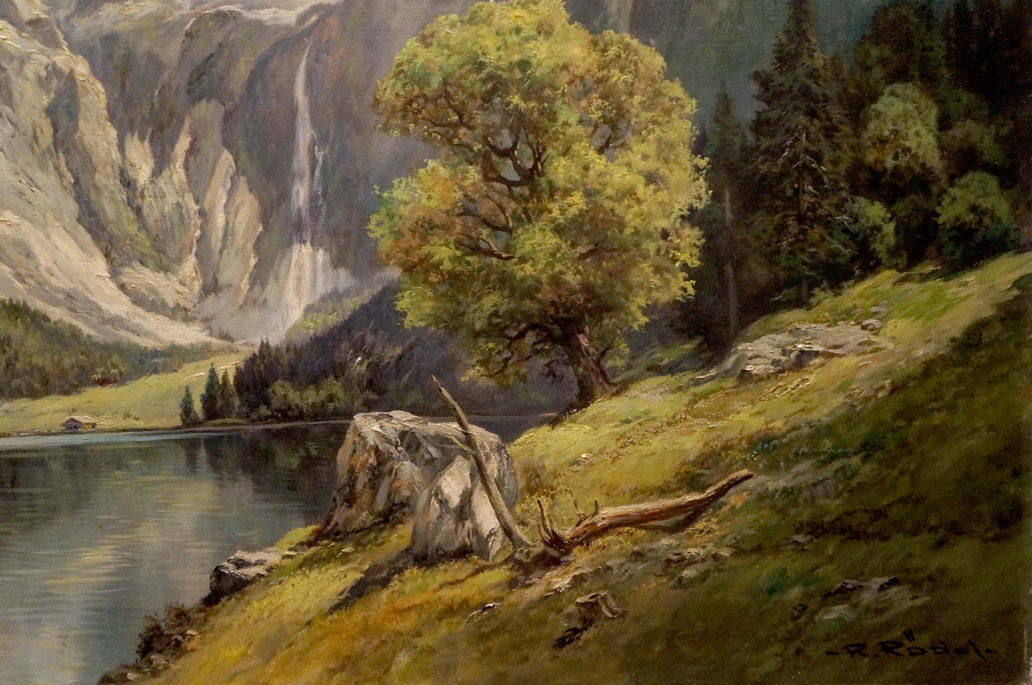 Oil painting Mountain beauty Rudolf Rodel