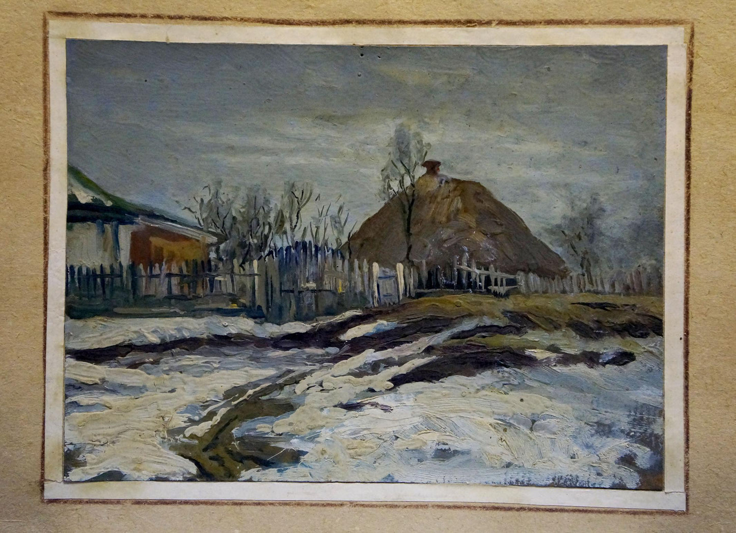 Oil painting Winter day