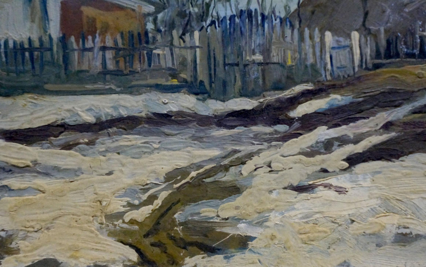 Oil painting Winter day