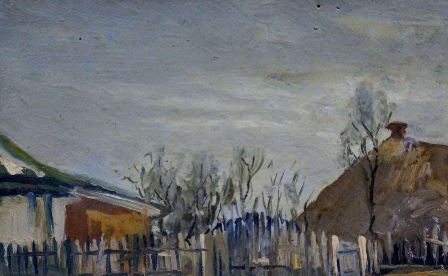 Oil painting Winter day