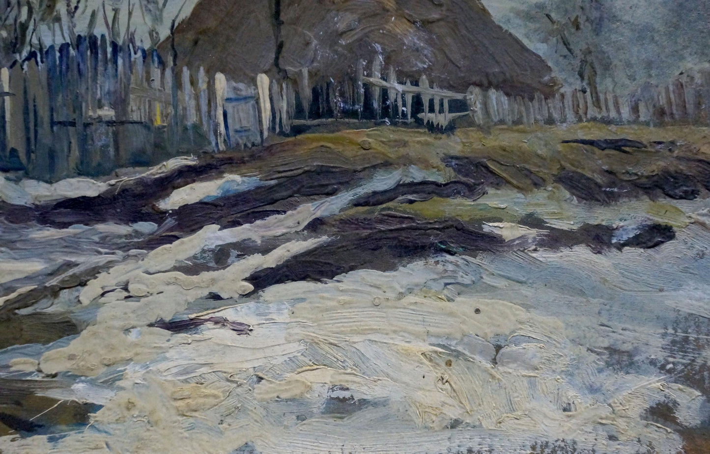 Oil painting Winter day