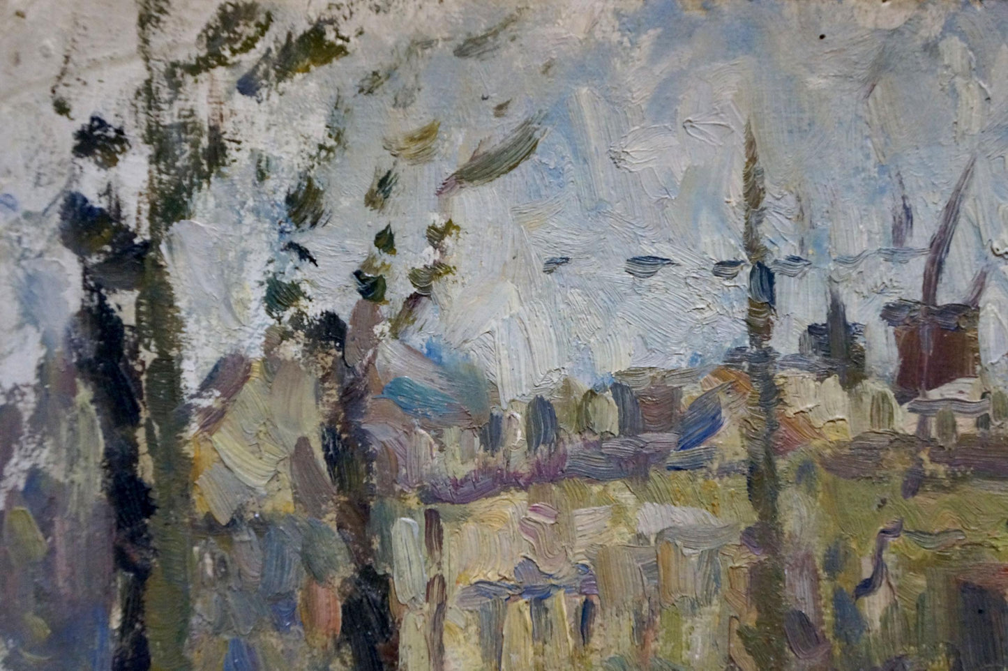 Oil painting Winter evening Migulko Victor Vasilievich