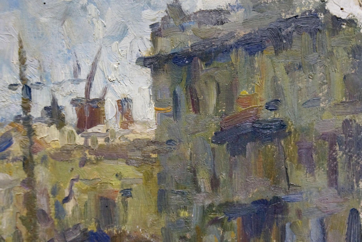 Oil painting Winter evening Migulko Victor Vasilievich
