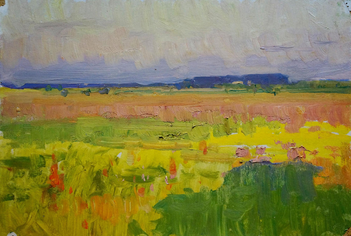 Oil painting Field landscape Koshtelyanchuk Leonty Filippovich