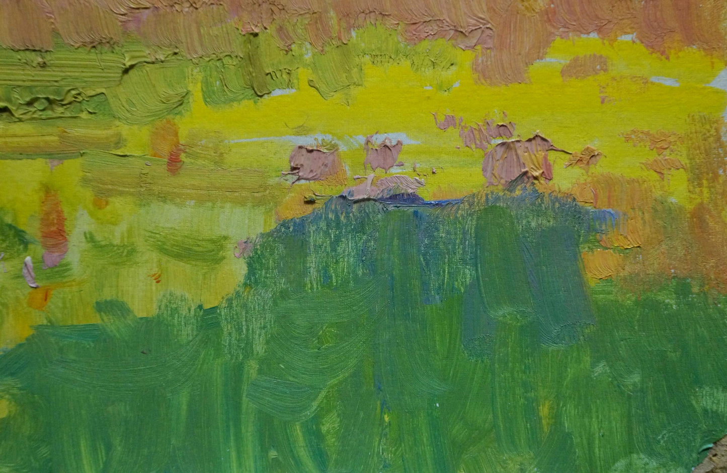 Oil artwork "Field Landscape" by Leonty Filippovich Koshtelyanchuk