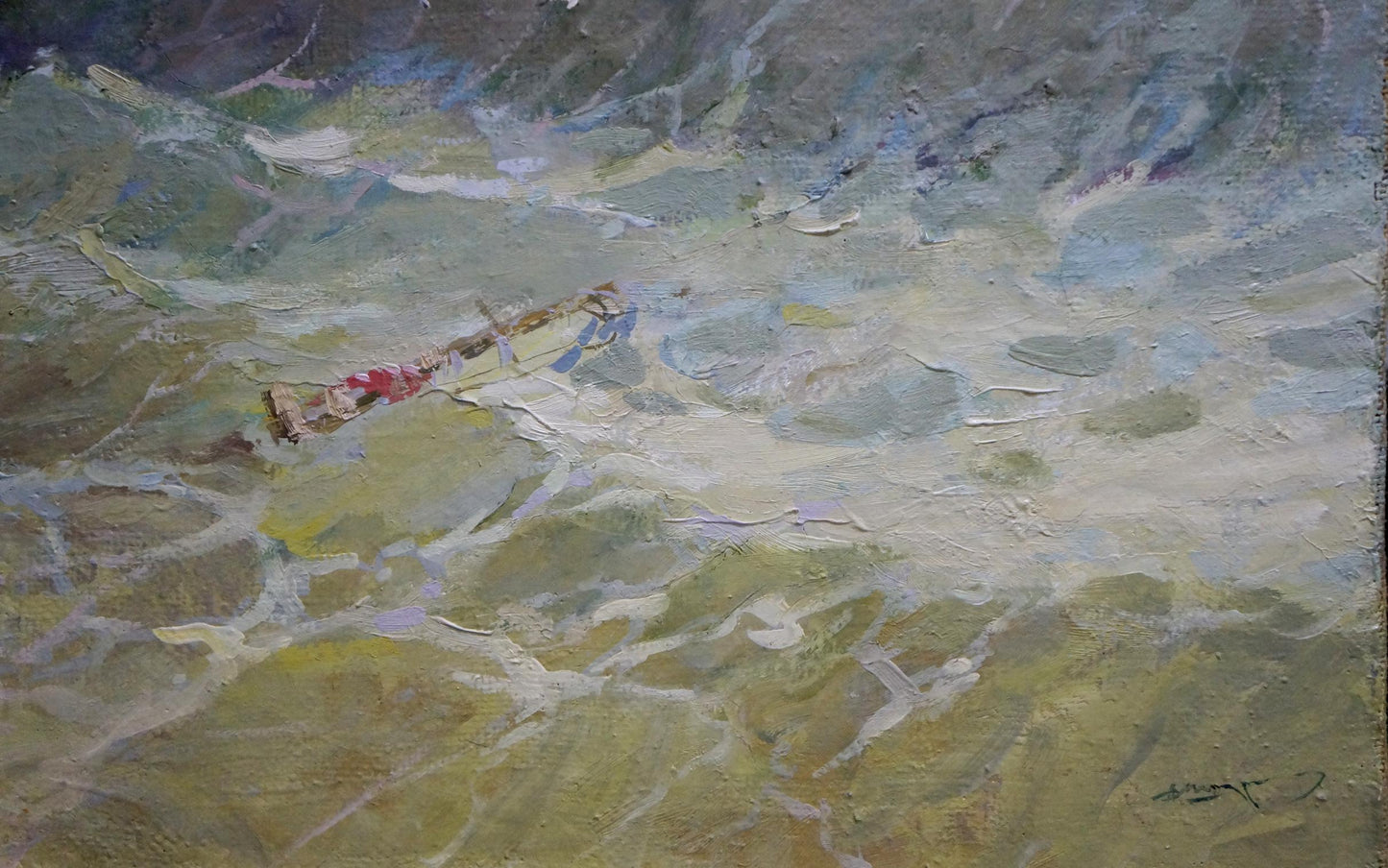 The raging sea captured in oils by Alexander Petrovich Shadrin