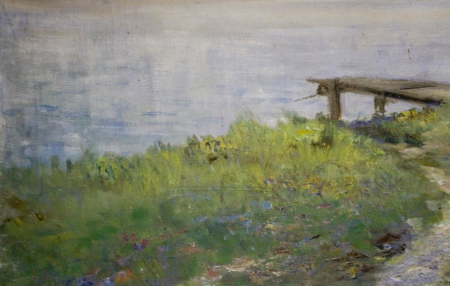 Oil painting Path to the river