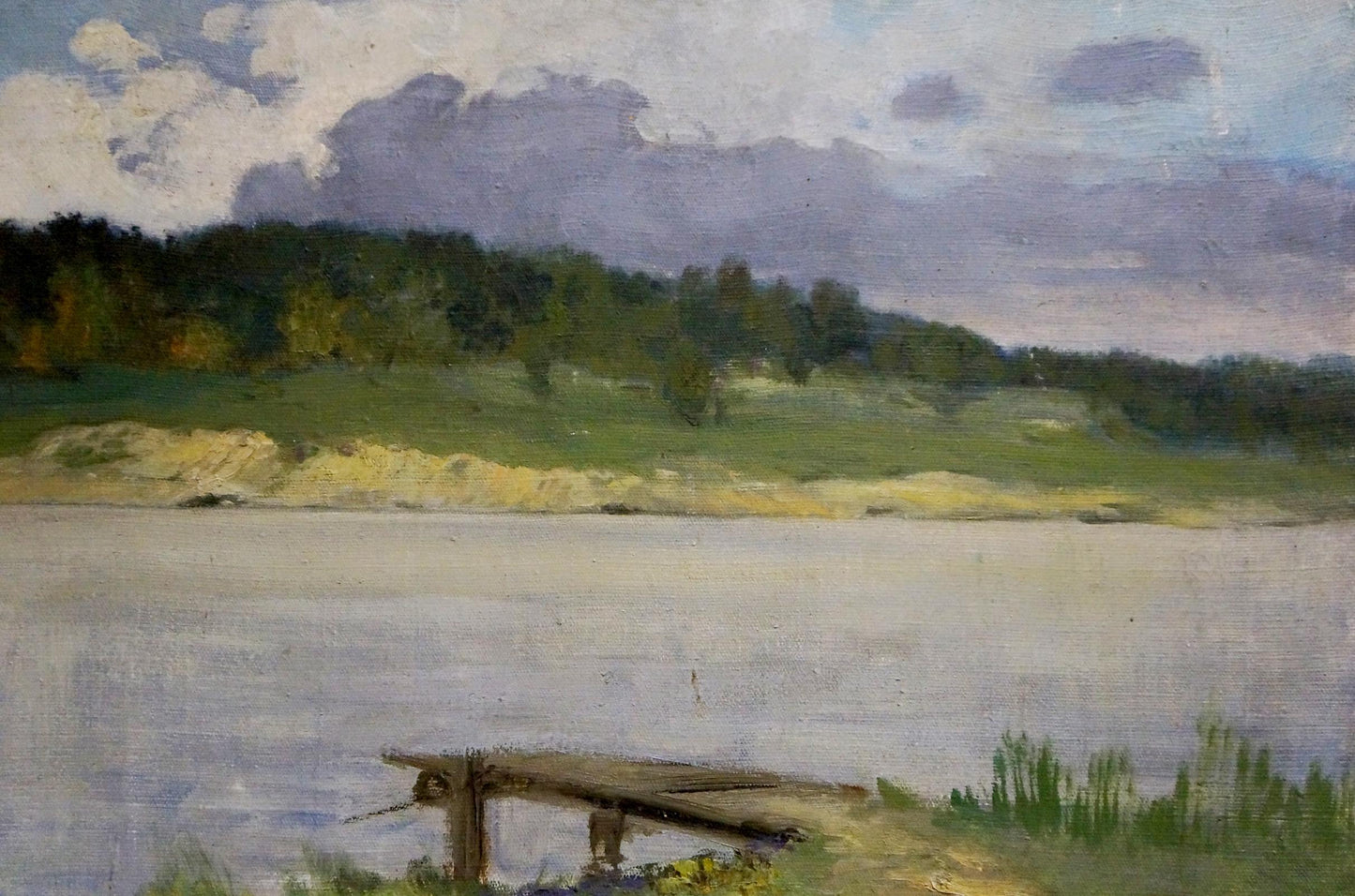 Oil painting Path to the river