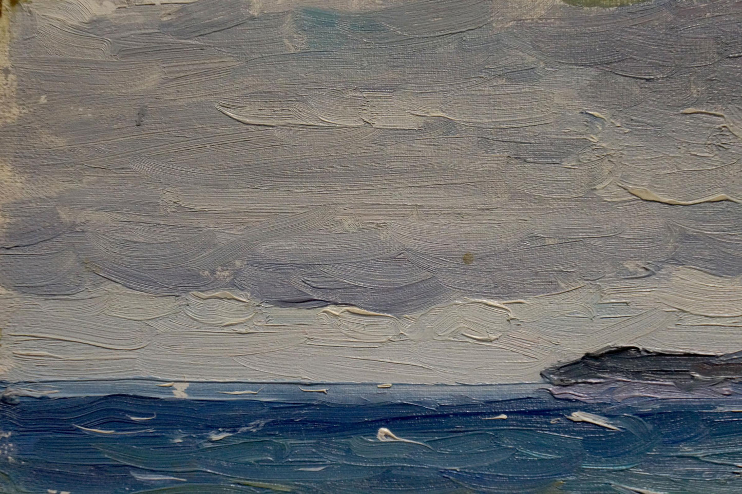 Oil painting Seascape before the storm Arkady Strelov